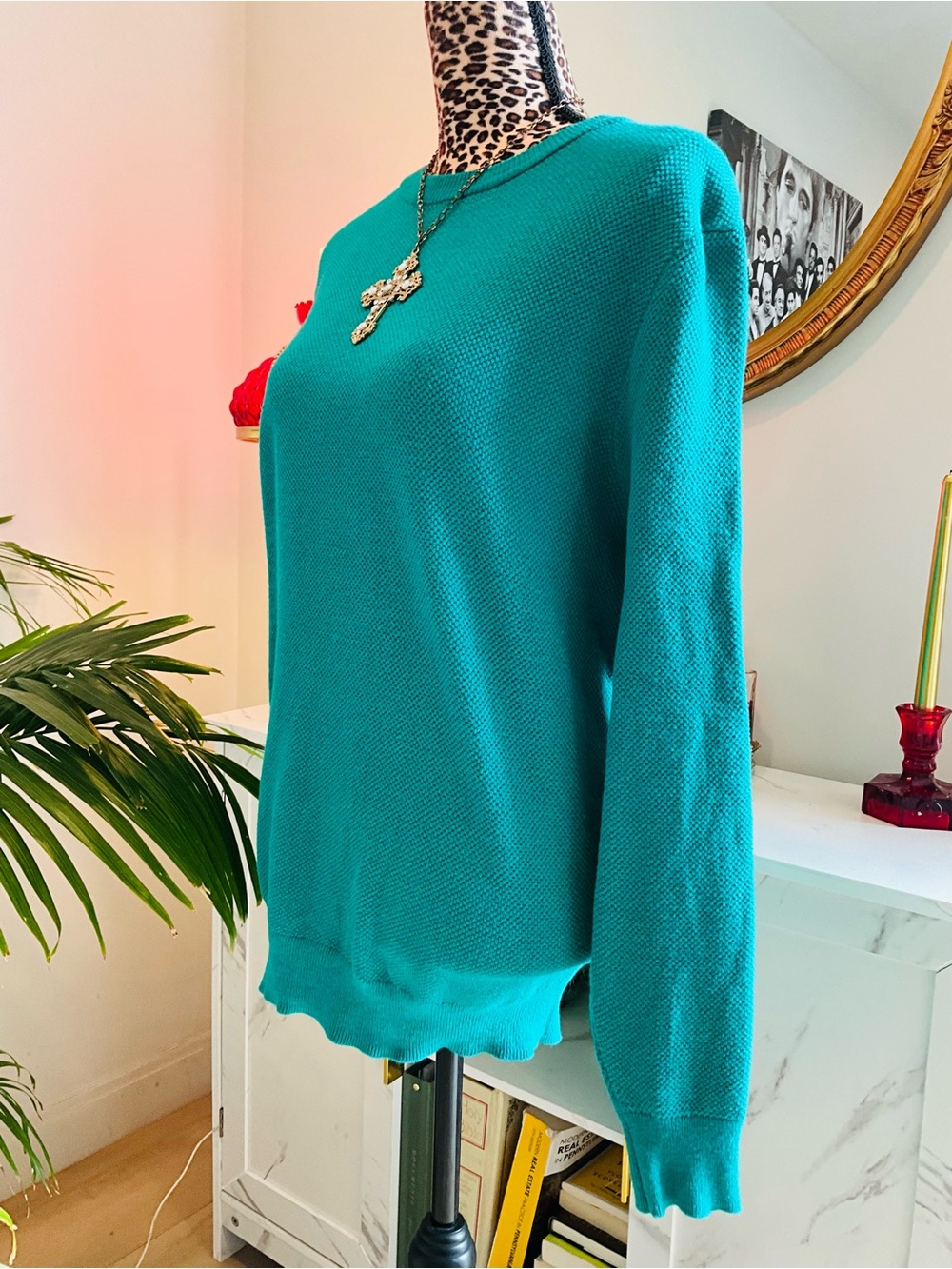 Teal Knit Sweater - Picture 8 of 8